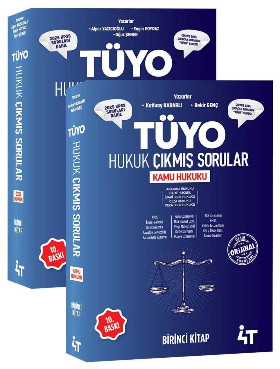 4T Yayınları KPSS Hakimlik Kaymakamlık TÜYO Hukuk Çıkmış Sorular 2 Kitap Set 10. Baskı 4T Yayınları