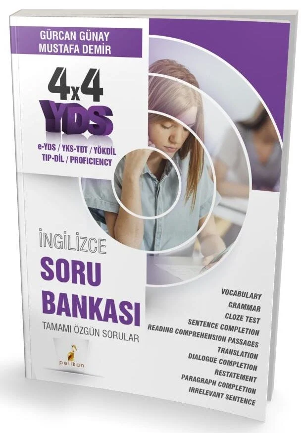Pelikan YDS İngilizce 4x4 Soru Bankası Çözümlü Pelikan Yayınları