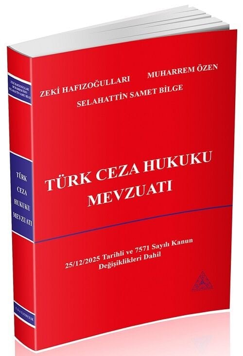 Us-A Yayıncılık Türk Ceza Hukuku Mevzuatı (Zeki Hafızoğulları)