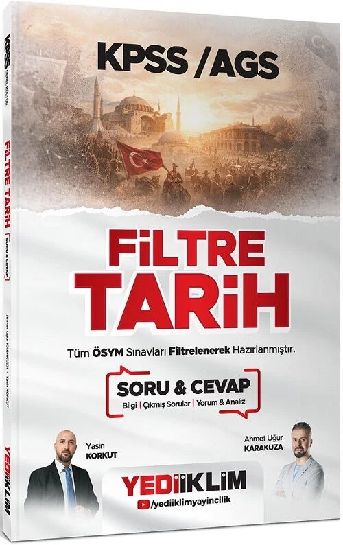 Yediiklim 2026 KPSS MEB-AGS Filtre Tarih Soru Cevap - Yasin Korkut, Ahmet Uğur Karakuza Yediiklim Yayınları