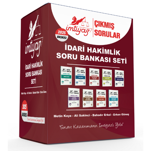 İMTİYAZ 2026 İdari Hakimlik Çıkmış Soru Seti (Metin Kaya, Bahadır Erkol, Ali Sakinci, Erhan Güneş)