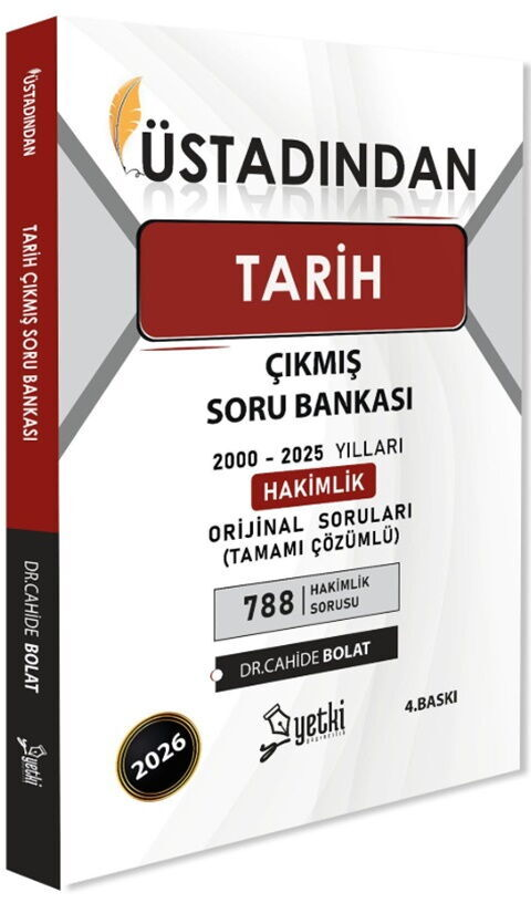 Yetki Yayınları 2026 Üstadından Tarih Hakimlik Çıkmış Soru Bankası (Cahide Bolat)