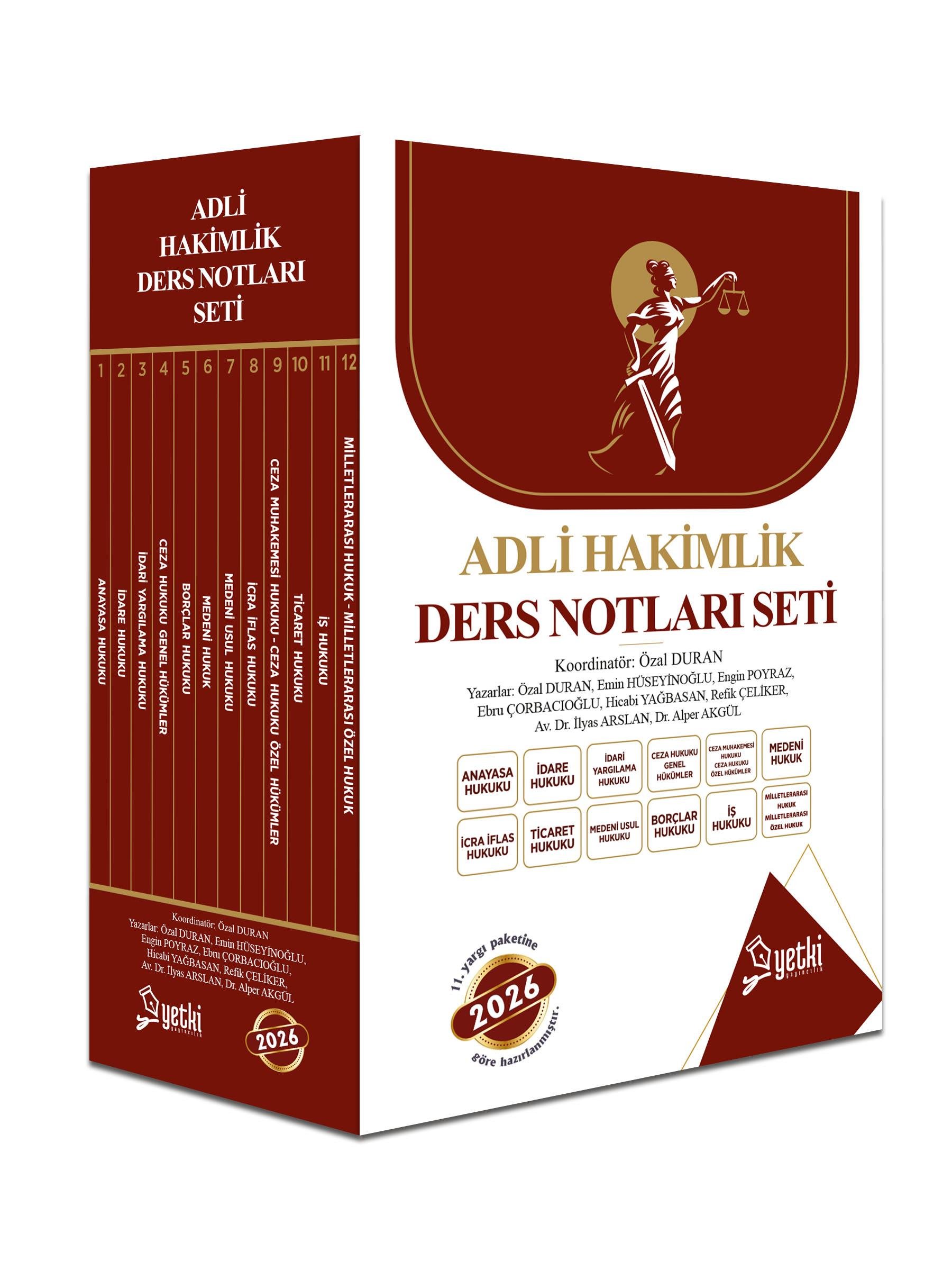 Yetki Yayınları ÇSA Adli Hakimlik Ders Notları Seti 2026