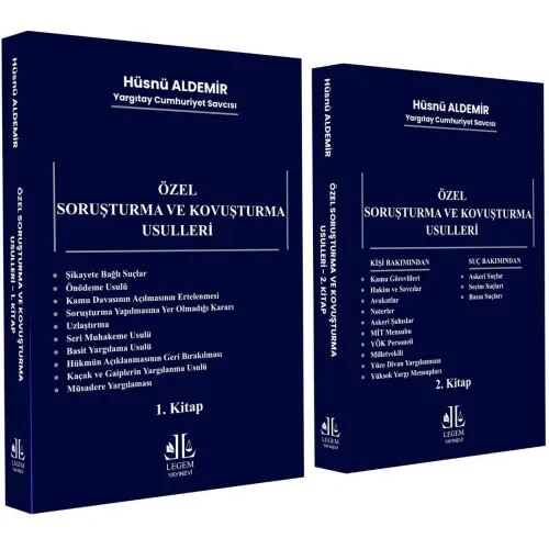 Legem Yayıncılık Özel Soruşturma ve Kovuşturma Usulleri (2 Cilt  Takım) (Hüsnü Aldemir)