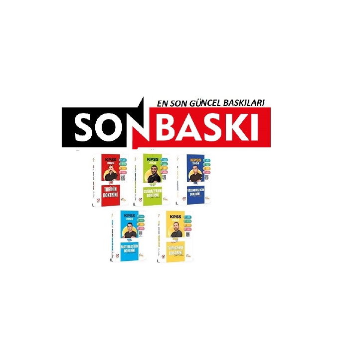 Doktrin Yayınları Doktrin 2026 KPSS Matematik, Türkçe, Tarih, Coğrafya ve Vatandaşlık Soru Bankası (5 Kitap)