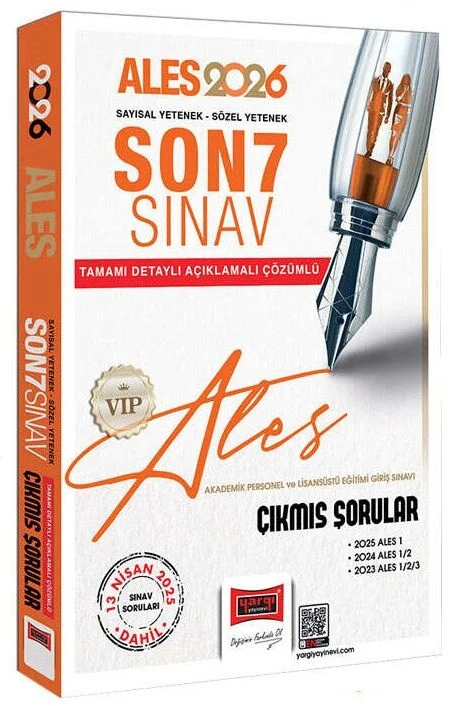 Yargı Yayınları 2026 ALES VIP Son 7 Sınav Çıkmış Sorular (13 Nisan 2025 Sınavı Dahil)