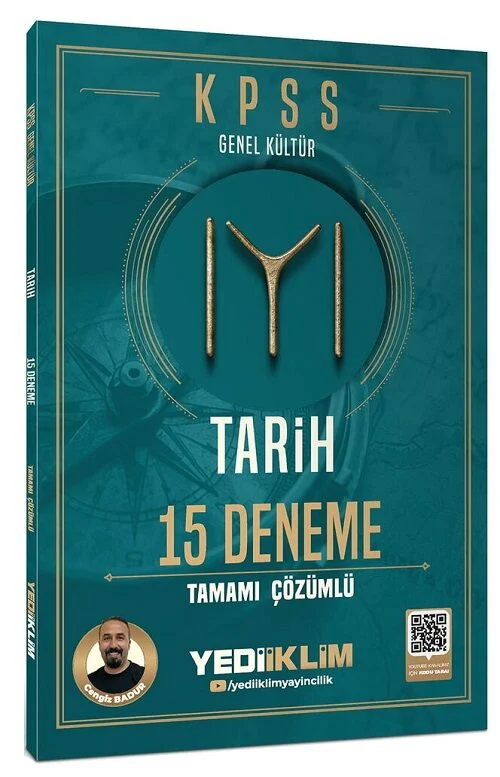 Yediiklim 2026 KPSS Tarih Kayı 15 Deneme Çözümlü - Cengiz Badur Yediiklim Yayınları