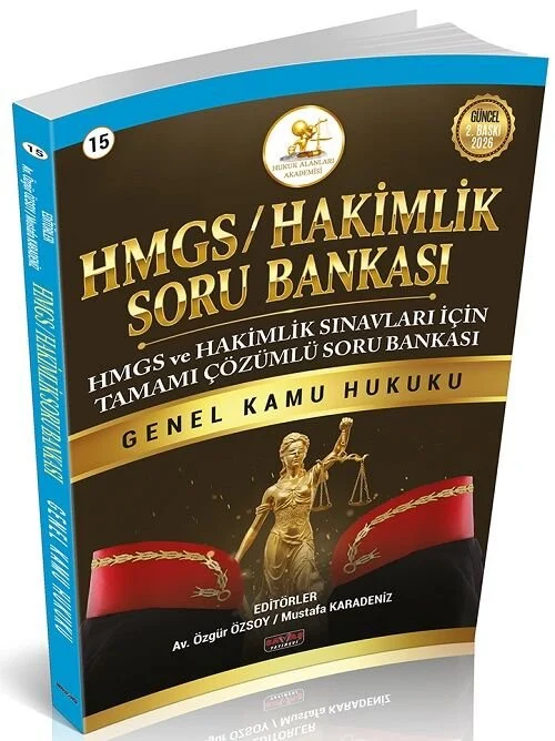 Savaş 2026 HMGS Hakimlik HUKAL Hukuk Alanları Akademisi Genel Kamu Hukuku Soru Bankası Çözümlü - Mustafa Karadeniz Savaş Yayınları