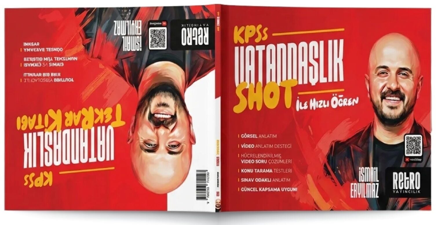 Retro 2026 KPSS Vatandaşlık SHOT İlk Öğren-Tekrar Kitabı - İsmail Eryılmaz Retro Yayıncılık