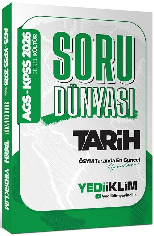 Yediiklim 2026 KPSS Tarih Soru Dünyası Soru Bankası Yediiklim Yayınları
