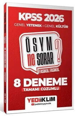 Yediiklim 2026 KPSS Genel Yetenek Genel Kültür ÖSYM Ne Sorar Fasikül 8 Deneme Çözümlü Yediiklim Yayınları