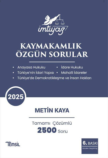 İmtiyaz Yayınları Kaymakamlık İMTİYAZ Özgün Sorular Çözümlü (Metin Kaya)