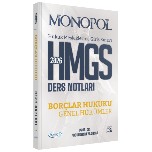 Monopol Yayınları 2026 HMGS Borçlar Hukuku Genel Hükümler Ders Notları (Mustafa Arıkan)
