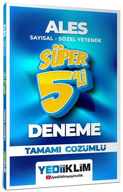 Yediiklim 2026 ALES Süper 5 li Deneme Çözümlü Yediiklim Yayınları