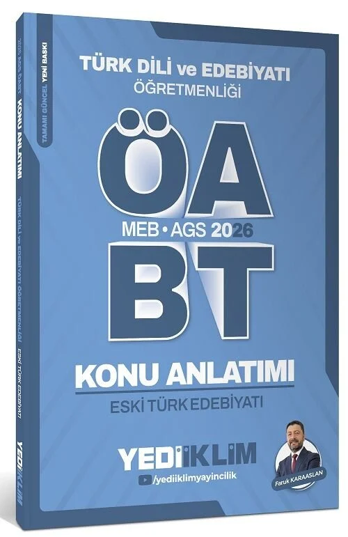 Yediiklim 2026 ÖABT MEB-AGS Türk Dili ve Edebiyatı Eski Türk Edebiyatı Konu Anlatımı - Faruk Karaaslan Yediiklim Yayınları