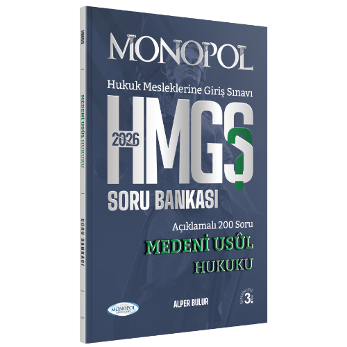 Monopol Yayınları 2026 HMGS Medeni Usul Hukuku Soru Bankası (Alper Bulur)