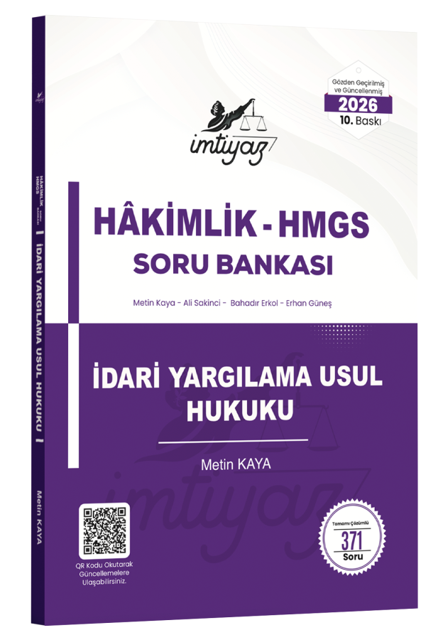 İMTİYAZ 2026 HMGS Hakimlik İdari Yargılama Usul Hukuku Soru Bankası Metin Kaya
