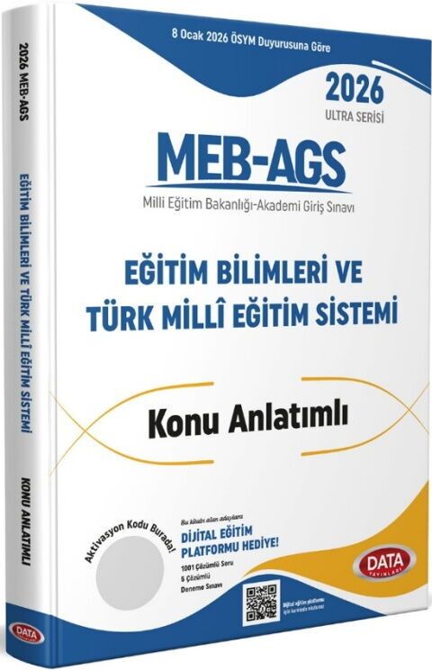Data 2026 MEB-AGS Eğitim Bilimleri ve Türk Milli Eğitim Sistemi Konu Anlatımlı Ultra Serisi Data Yayınları