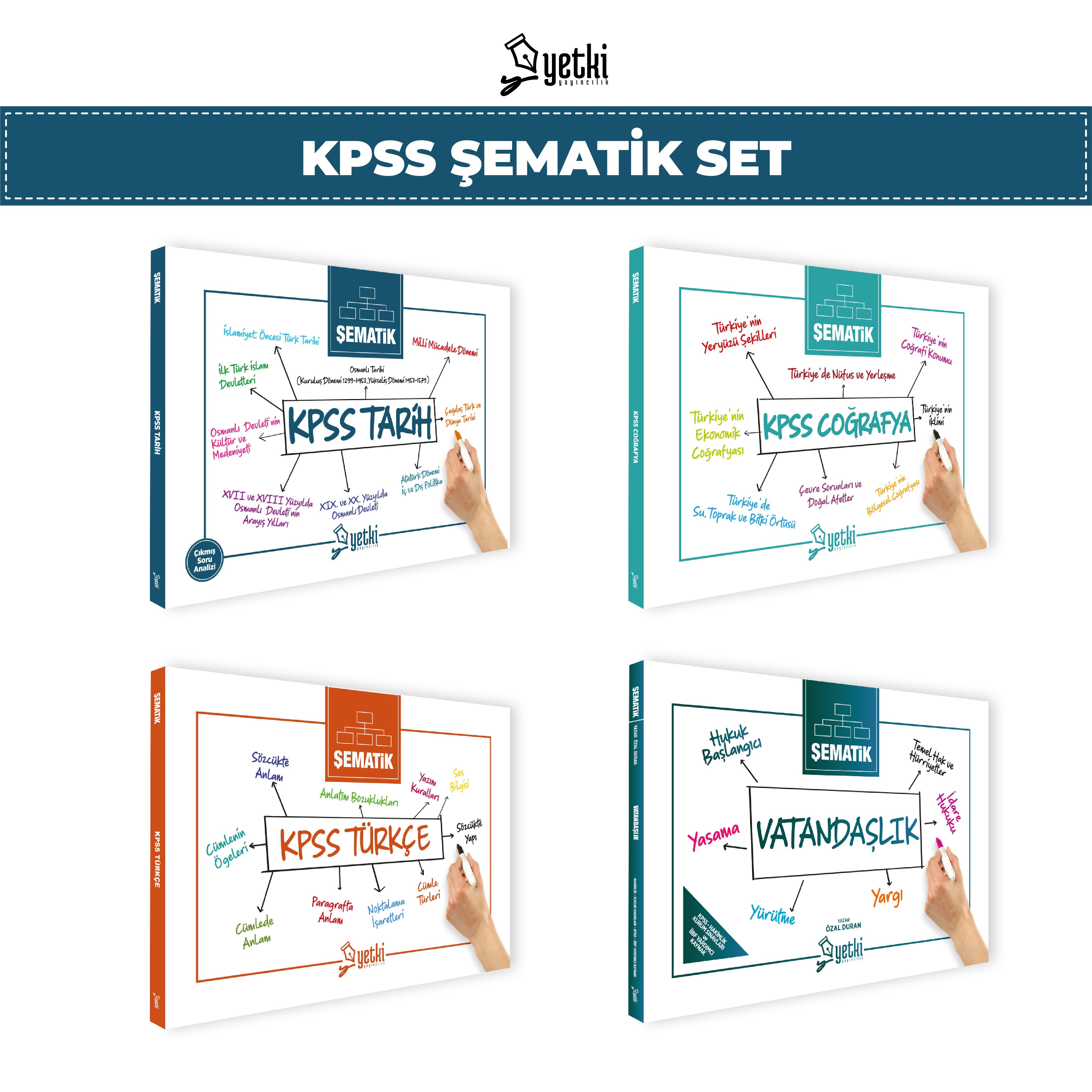 Yetki Yayıncılık Kpss Şematik 4lü set 2026