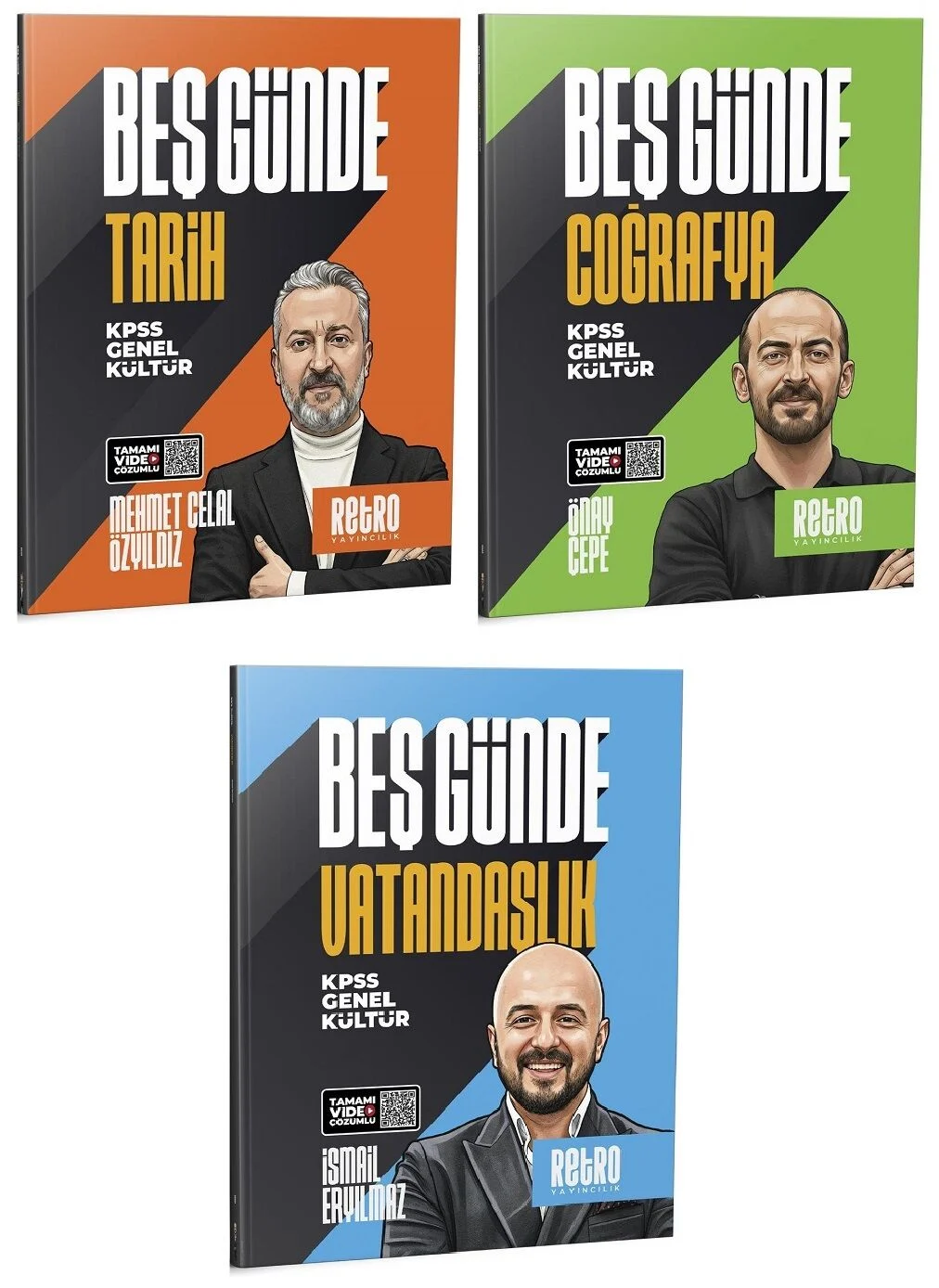 Retro 2026 KPSS Tarih + Coğrafya + Vatandaşlık Beş Günde Kamp Kitabı 3 lü Set Retro Yayıncılık