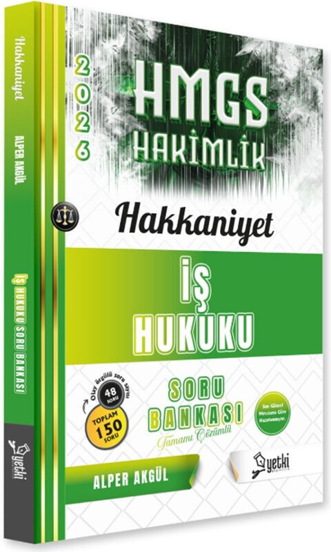 Yetki Yayınları 2026 HMGS Hakkaniyet İş Hukuku Soru Bankası