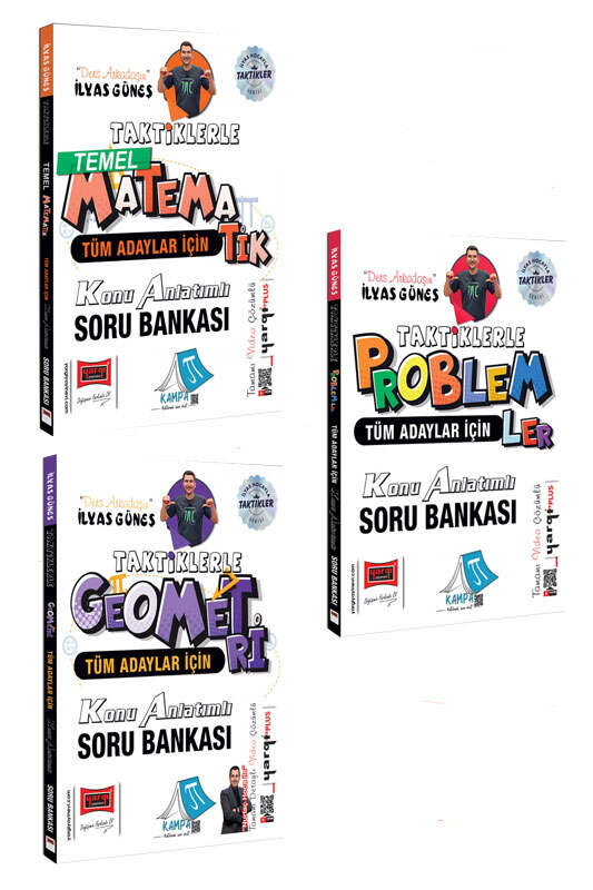 Yargı Yayınları Tüm Adaylar İçin Taktiklerle Matematik - Geometri - Problemler Seti (3 Kitap)