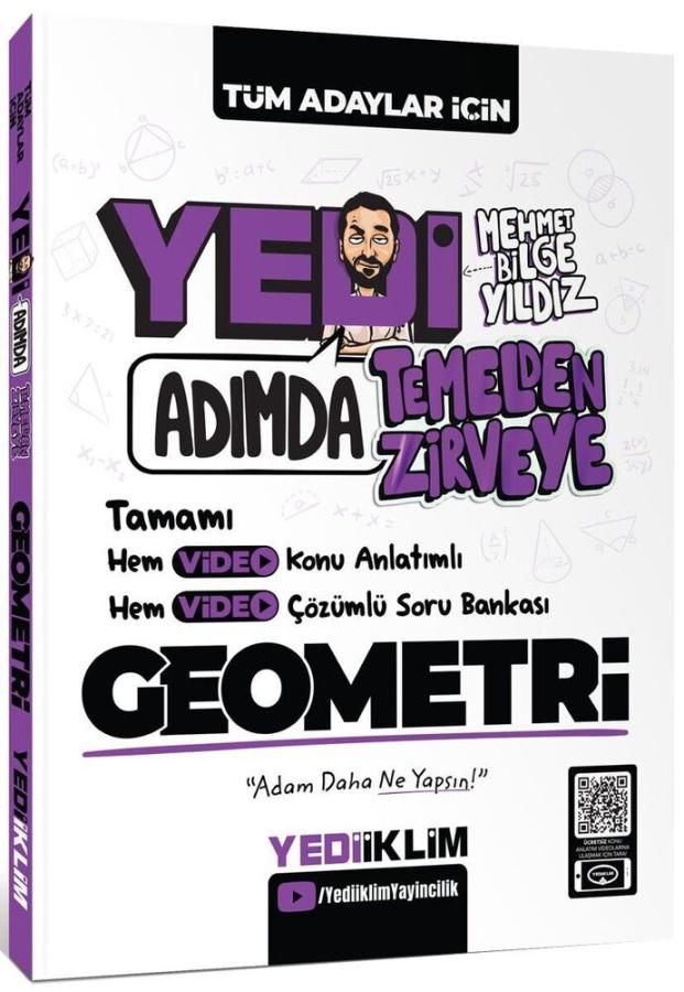 Yediiklim Yayınları KPSS-ALES-DGS Yedi Adımda Temelden Zirveye Geometri Video Konu Anlatımlı Video Çözümlü Soru Bankası Mehmet Bilge Yıldız