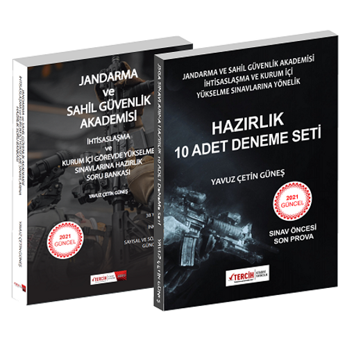Tercih Kitabevi Jandarma ve Sahil Güvenlik Akademisi İhtisaslaşma ve Kurum İçi Yükselme Sınavlarına Hazırlık Kitabı 2021 ( 2 Kitap-Soru+Deneme) Yavuz Çetin Güneş