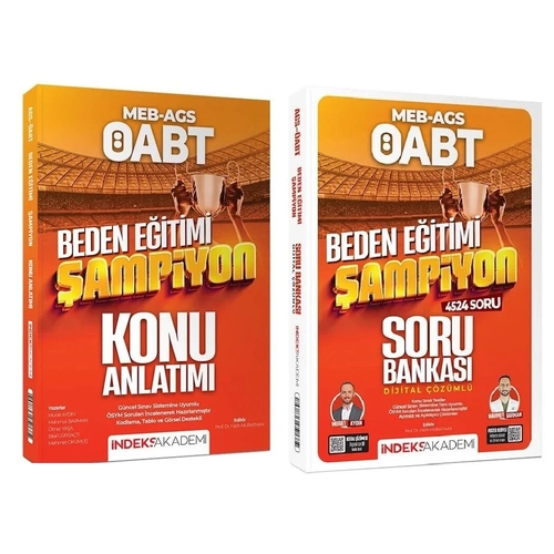 �ndeks Akademi 2026 �ABT MEB-AGS Beden E�itimi �ampiyon Konu Anlat�m� + Soru Bankas� 2 li Set - Murat Ayd�n �ndeks Akademi Yay�nc�l�k