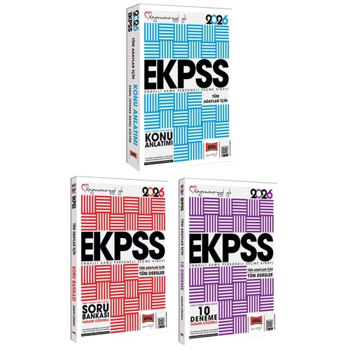 Yarg� Yay�nlar� 2026 EKPSS Konu + Soru Bankas� + 10 Deneme 3 l� Set