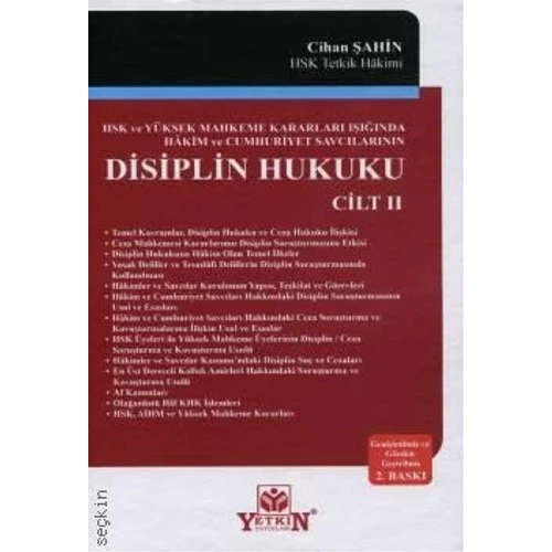 Yetkin Yay�nlar� Disiplin Hukuku (2 Cilt � Tak�m) Cihan �ahin 2. Bask�,� Mart 2026