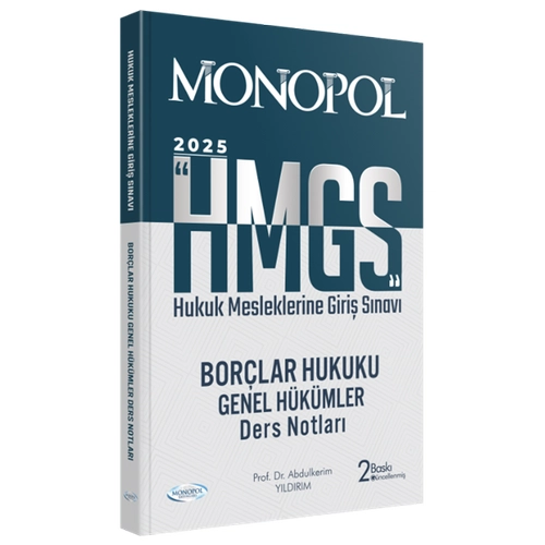 Monopol 2025 HMGS Bor�lar Hukuku Genel H�k�mler Ders Notlar�-Abdulkerim Y�ld�r�m