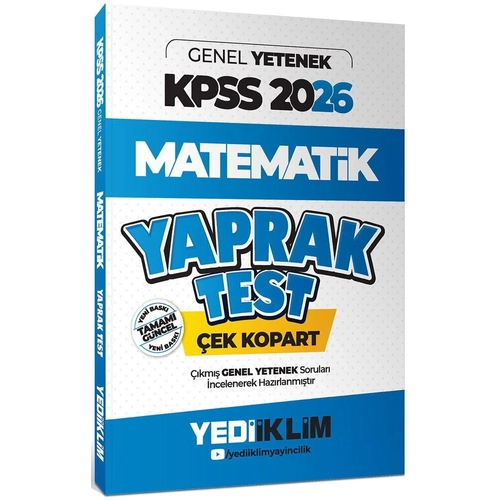 Yediiklim 2026 KPSS Matematik Yaprak Test Yediiklim Yay�nlar�