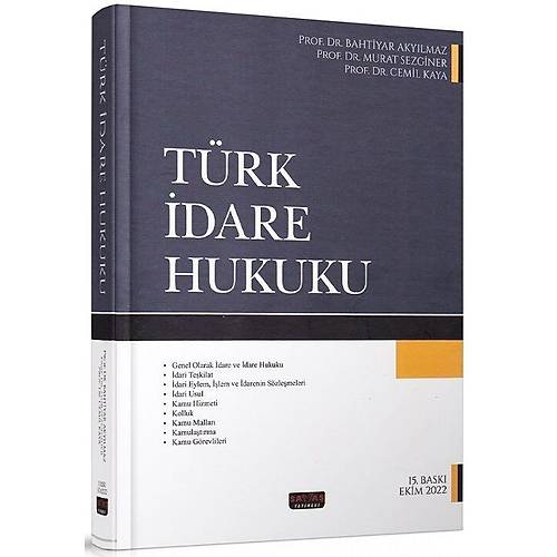 Sava Yaynevi Trk dare Hukuku (Bahtiyar Akylmaz-Cemil Kaya-Murat Sezginer)