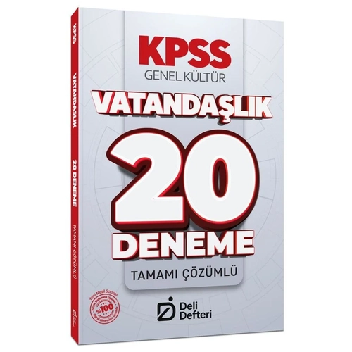 Deli Defteri 2026 KPSS Vatanda�l�k 20 Deneme ��z�ml� Deli Defteri Yay�nlar�