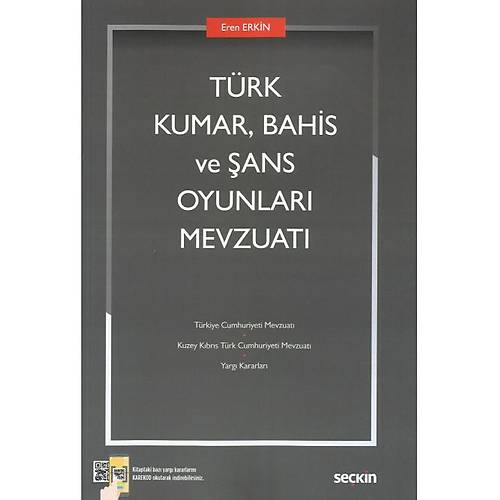 Sekin Yaynevi Trk Kumar, Bahis ve ans Oyunlar Mevzuat-Eren Erkin