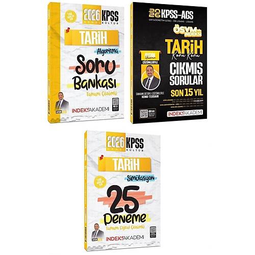 �ndeks Akademi 2026 KPSS Tarih Algoritma Soru Bankas� + ��km�� Sorular + 25 Deneme 3 l� Set - Ayd�n Y�ce