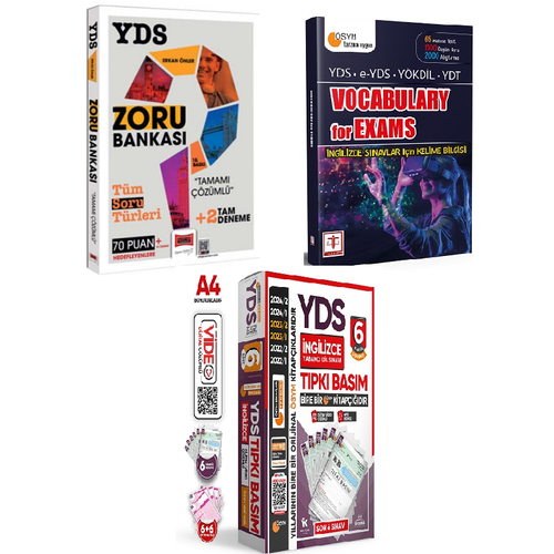 nformal Yaynlar YDS Son 6 Snav km Sorular+Yarg Yaynlar YDS Tamam zml Zoru Bankas +2 Deneme laveli+Tercih Yaynlar Vocabulary For Exams (3L Set)