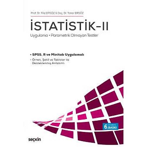 Sekin Yaynclk statistik  II Uygulama  Parametrik Olmayan Testler Filiz Ersz