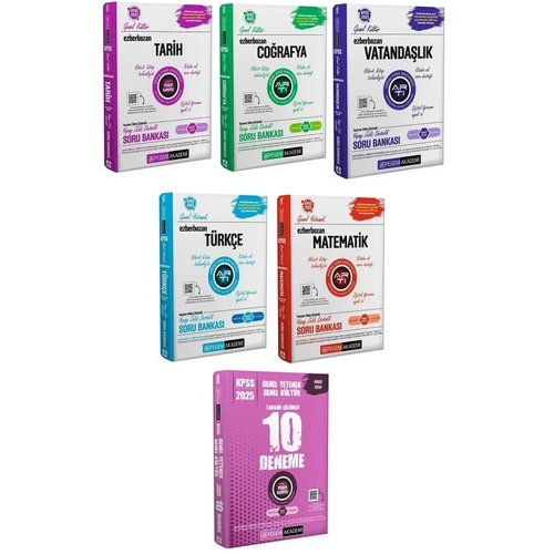 Pegem 2026 KPSS Genel Yetenek Genel K�lt�r Ezberbozan Soru Bankas� + 10 Deneme 6 l� Set Pegem Akademi Yay�nlar�