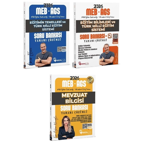 YEN� AGS - Hoca Kafas� 2026 MEB-AGS E�itimin Temelleri + E�itim Bilimleri ve T�rk Milli E�itim Sistemi + Mevzuat Bilgisi Soru Bankas� 3 l� Set - �mer Ekici, Esra �zkan Karao�lu Hoca Kafas� Yay�nlar�
