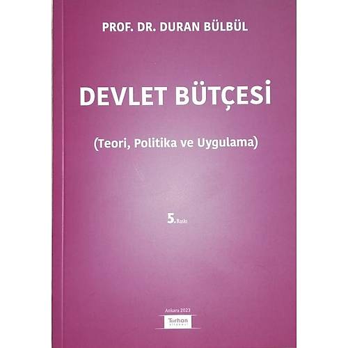 Turhan Kitabevi Devlet Bütçesi (Duran Bülbül) Duran Bülbül
