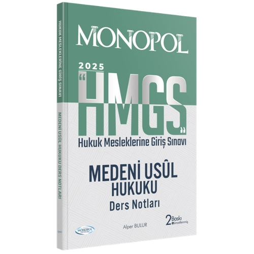 Monopol 2025 HMGS Medeni Usul Hukuku Ders Notlar�-Alper Bulur