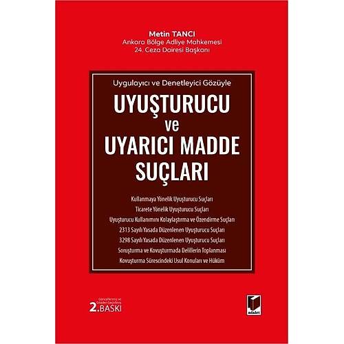 Adalet Yaynevi Uyuturucu ve Uyarc Madde Sular (Metin Tanc) Metin Tanc