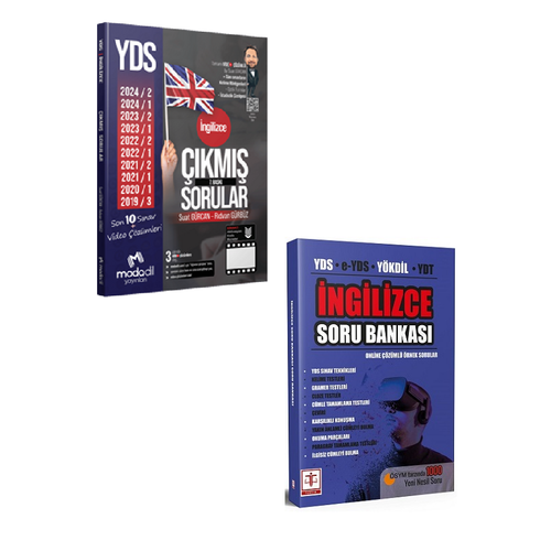 Modadil Yaynlar Yds ngilizce Son 10 Snav km Sorular+Tercih Yaynlar YDS ngilizce Soru Bankas Seti(2Kitap)