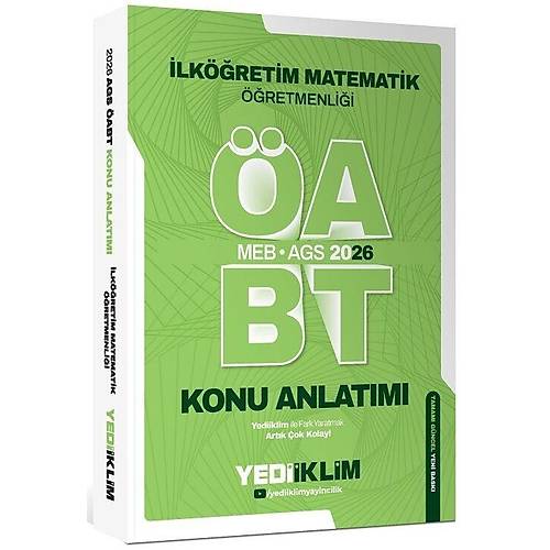 Yediiklim 2026 �ABT MEB-AGS �lk��retim Matematik ��retmenli�i Konu Anlat�m� Yediiklim Yay�nlar�