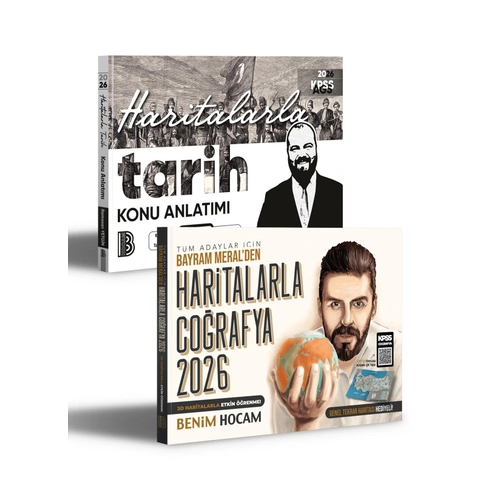 Benim Hocam Yay�nlar� 2026 Haritalarla Tarih - Haritalarla Co�rafya Konu Anlat�m� Seti (Bayram Meral Ramazan Yetgin)