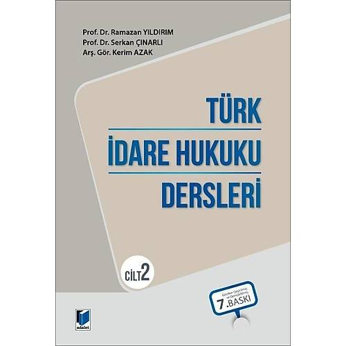 Adalet Yay�nevi T�rk �dare Hukuku Dersleri Cilt:2 (Ramazan Y�ld�r�m)
