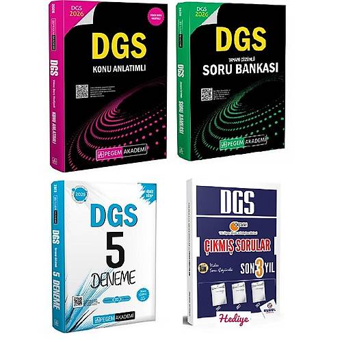 Pegem Akademi 2026 DGS Konu - DGS Soru Bankas� - DGS 5 Deneme-DGS 3 Y�l Hediye Seti (4.Kitap)