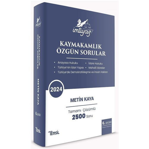 Temsil 2024 mtiyaz Kaymakamlk zgn Sorular-Metin Kaya